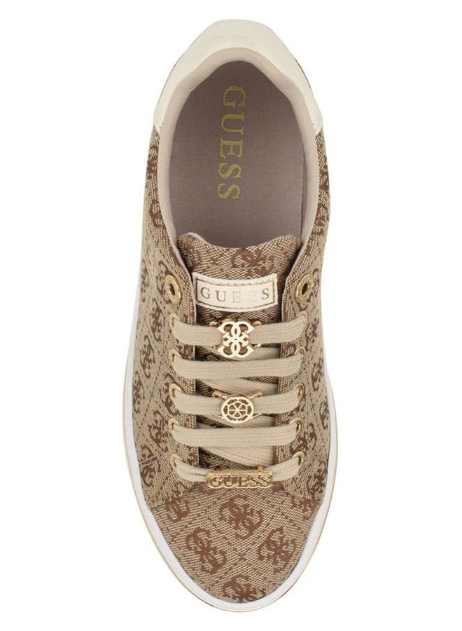 Guess Women's STASEY Sneaker, Medium Brown/Pink Logo 210, 5.5 - Image 5