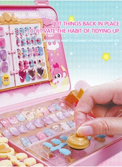 GROIC Girls Nail DIY Art Kit, 24 Piece Nail Patch Princess DIY Waterproof Nail Art Kit, Nail Art Tote Box, Nail Stickers and Multiple Tools  - Image 5