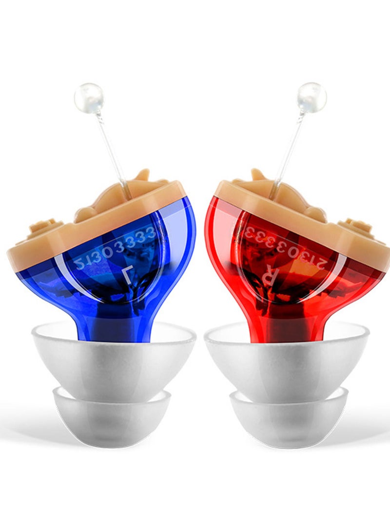 2PCS Mini Invisible Hearing-aid Sound Amplifier Volume Adjustable Ear Hearing Assistant Helper for Adults Seniors Daily & Travel - Image 1