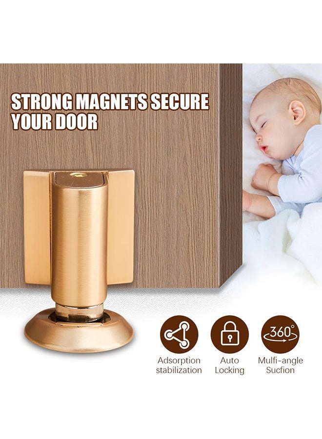 New Door Wedge Stopper, Magnetic Doors Stoppers for Bottom of Door, No Drill Invisible Doorstops for Inside Door, Heavy Duty Magnetic Doors Catch Holder to Keep Doors Open (Black) - Image 4
