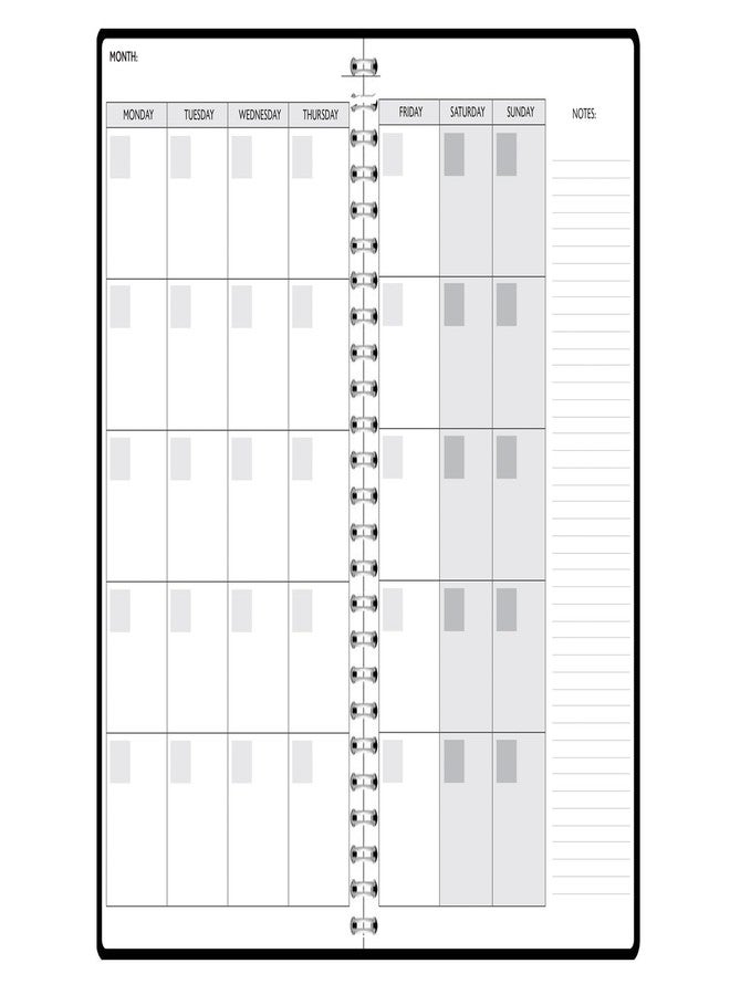 House of Doolittle Non-Dated Monthly & Weekly Planner Calendar - Spiral Bound Organizer - 7 x 11 Inches - Gold & Smoke Design - Image 2
