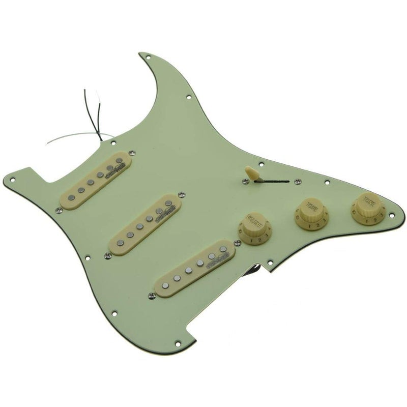 KAISH Mint Green Loaded Electric Guitar Pickguard Prewired Pickguard with Wilkinson Pickups for USAMexico FD Stratocaster