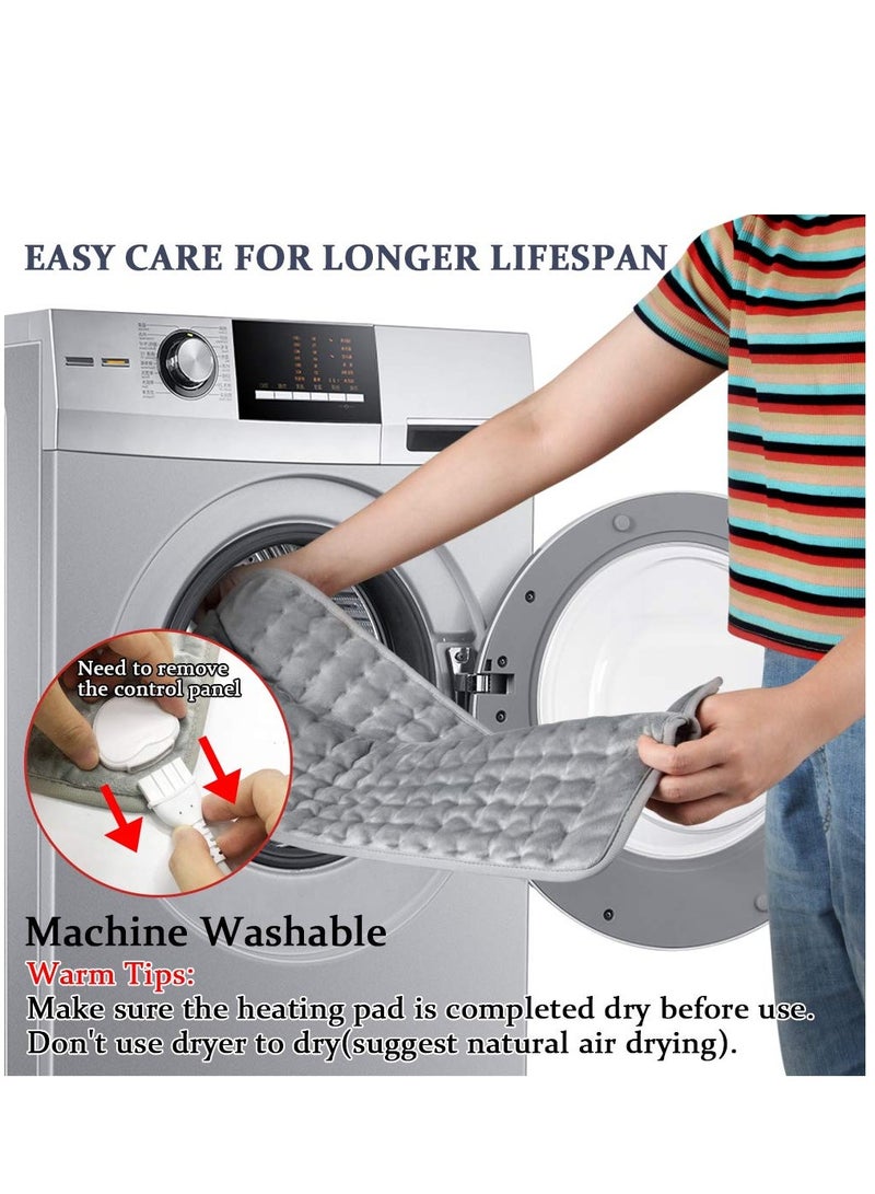 Arabest مخفف آلام الظهر وآلام العضلات! وسادة تدفئة مزدوجة الجوانب مع تسخين خلال 10 ثوانٍ + إيقاف تلقائي. تصميم رمادي فاتح لدعم الخصر والظهر بشكل مريح إضافي. - Image 4