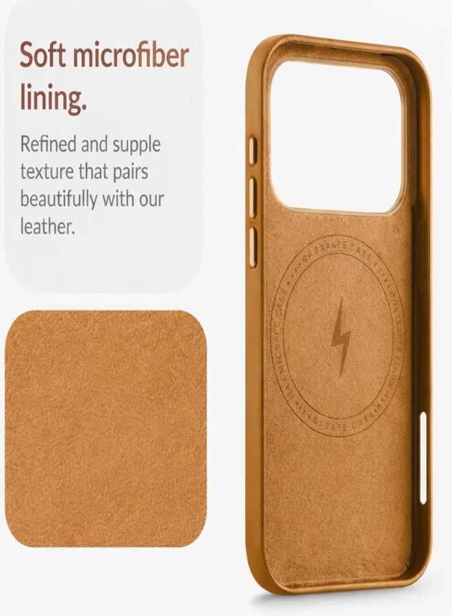 في آر كرييتيف غطاء فاخر من الجلد متوافق مع MagSafe لهاتف iPhone 17 Pro Max - غطاء شحن لاسلكي مغناطيسي، مقاوم للصدمات، حماية عالية للكاميرا – أزرق - Image 2