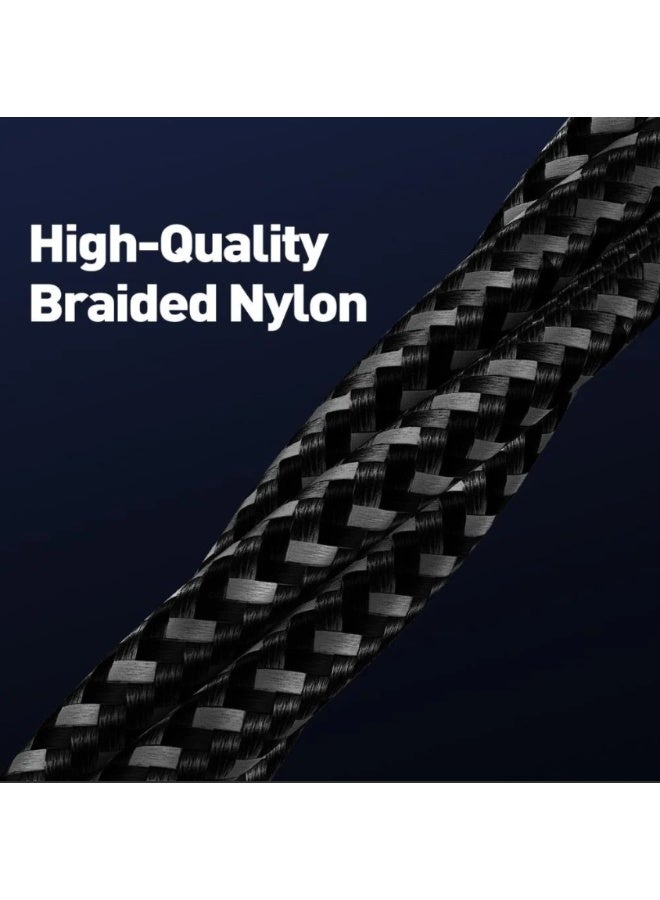 جودا سلك JODA قماشي تايب سي الى لايتنينق بطول 1 متر - اسود - Image 3