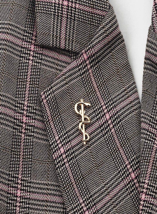 Zuo Bao Medical Jewelry Wand Brooch Label Pin Emblem Pin Medicine Snake Caduceus Nursing Gift for Doctor Nurse Therapeutist (Gold) - Image 4