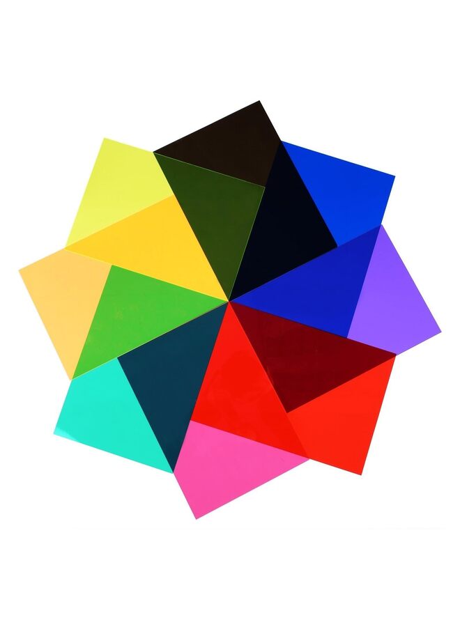 9 Pieces Gel Filter Transparent Color Film Plastic Sheets Correction Gel Light Filter, 11.7 by 8.3 Inches, 9 Colors - Image 2