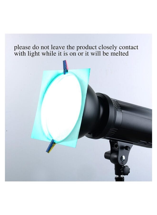 9 Pieces Gel Filter Transparent Color Film Plastic Sheets Correction Gel Light Filter, 11.7 by 8.3 Inches, 9 Colors - Image 3