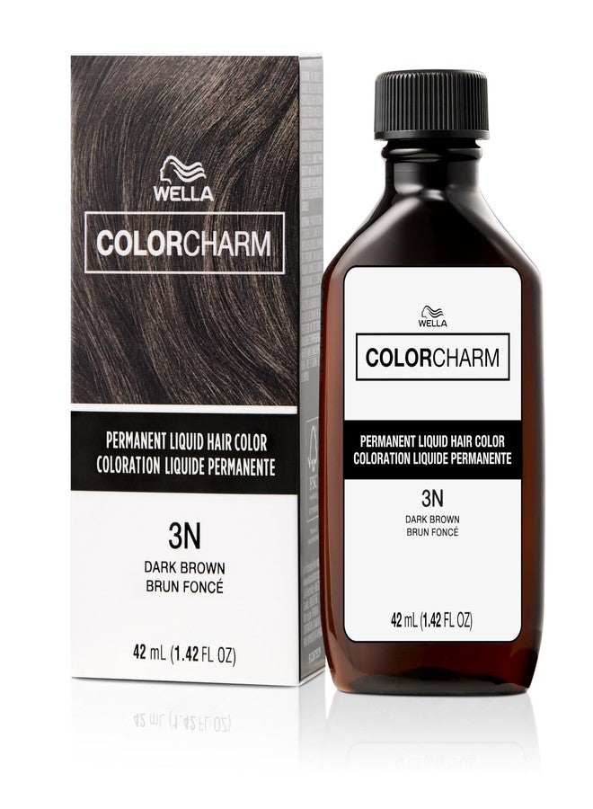COLORCHARM Permanent Liquid Hair Color for Gray Coverage | 3N Dark Brown | 1.4 Fl Oz - Image 1
