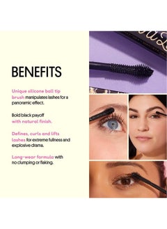 Winky Lux ExtravaLash Mascara Voluminous Mascara and Lengthening Mascara Black Mascara Eye Makeup  - Image 4