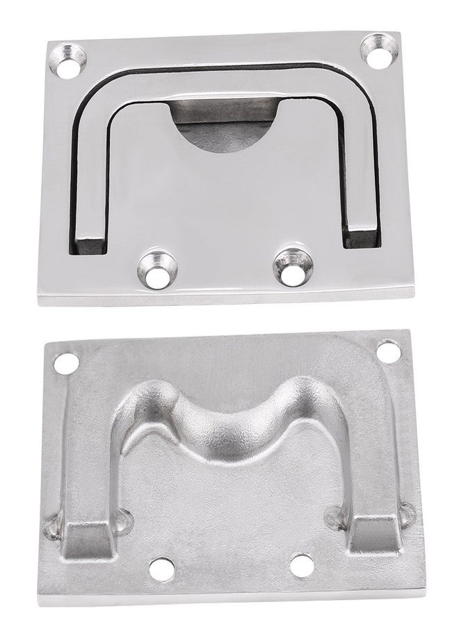 Keenso Boat Flush Hatch Locker, Stainless Steel Boat Recessed Hatch Flush Pull Handle Cabinet Trap Door Handle for Marine Yacht - Image 3