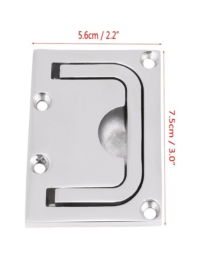 Keenso Boat Flush Hatch Locker, Stainless Steel Boat Recessed Hatch Flush Pull Handle Cabinet Trap Door Handle for Marine Yacht - Image 2