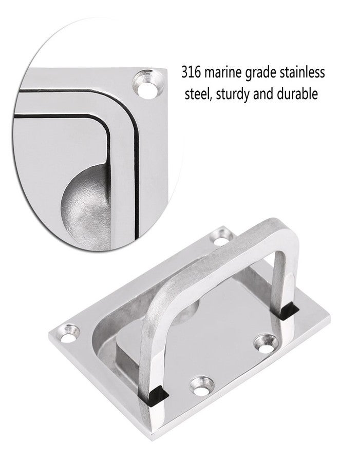 Keenso Boat Flush Hatch Locker, Stainless Steel Boat Recessed Hatch Flush Pull Handle Cabinet Trap Door Handle for Marine Yacht - Image 4