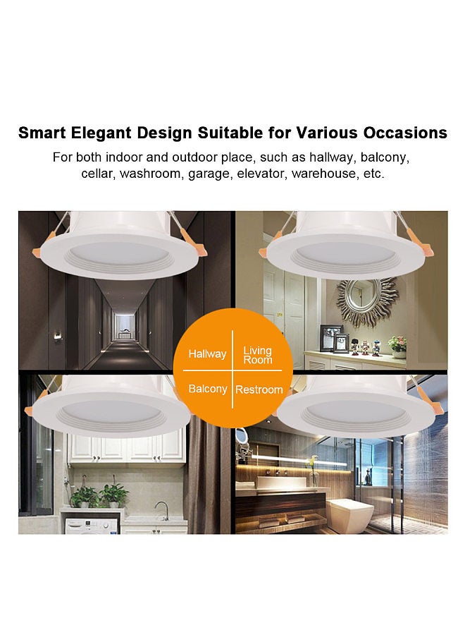 3-inch 7W Induction Lamp LED Motion Sensor Downlight Ceiling Light for Home Office Hallway Balcony Washroom Elevator Warehouse Garage Use  - Image 4