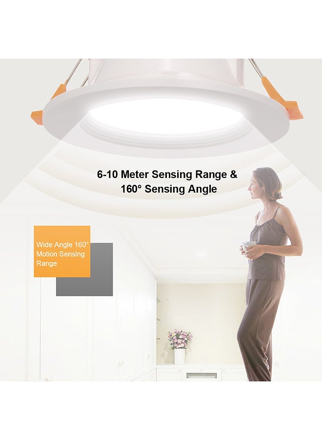 3-inch 7W Induction Lamp LED Motion Sensor Downlight Ceiling Light for Home Office Hallway Balcony Washroom Elevator Warehouse Garage Use  - Image 2