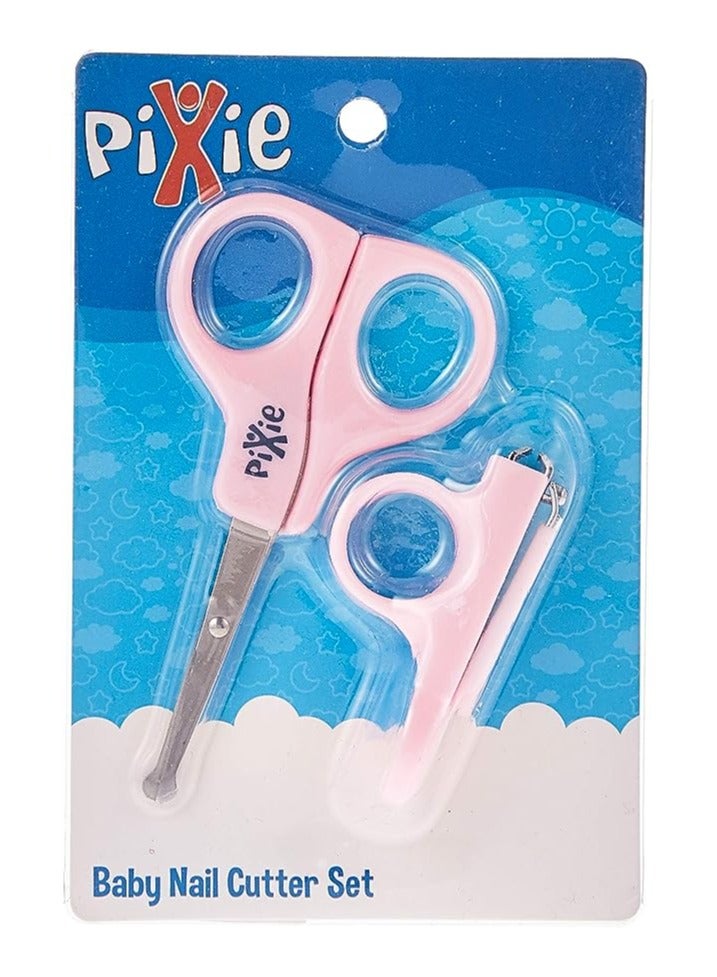 Pixie Baby Nail Cutter and Scissors Pink Pack Of 1 - Image 3