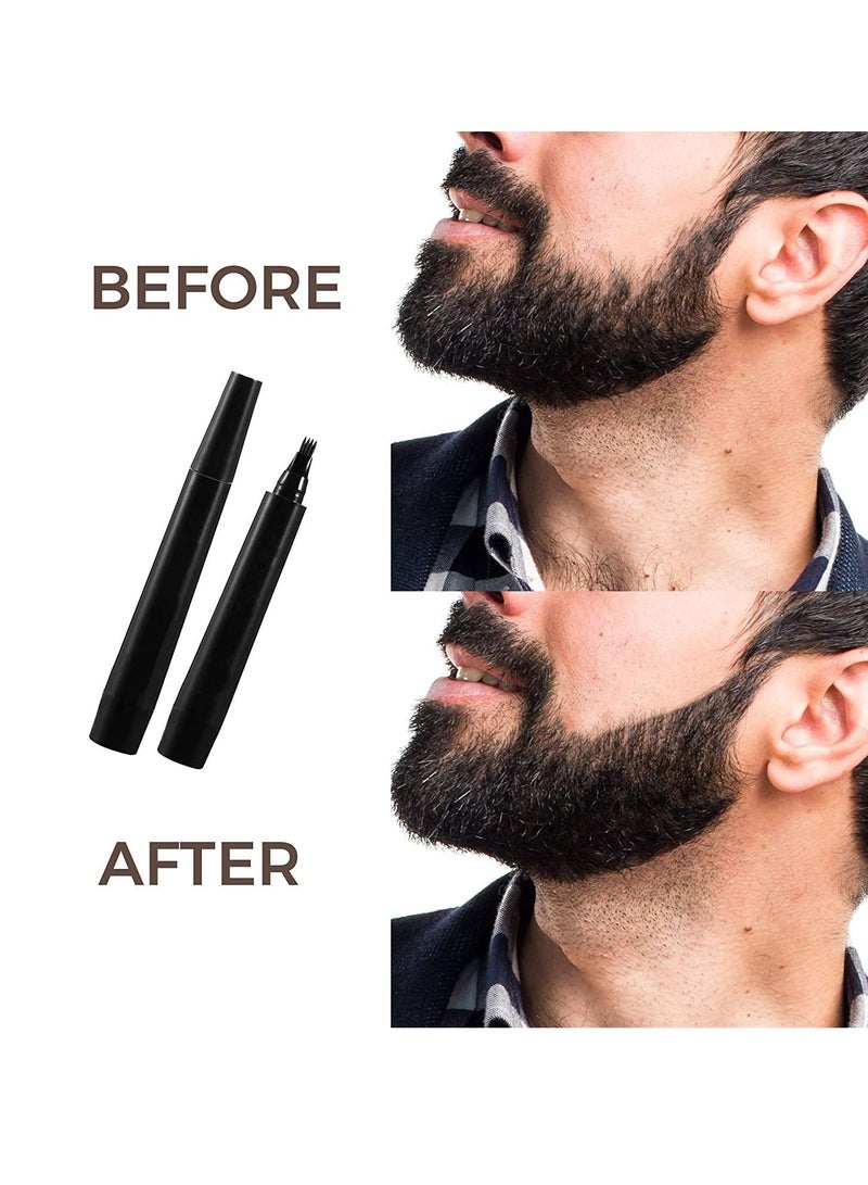Generic Beard Filler Pen and Brush Kit Black  - Image 5