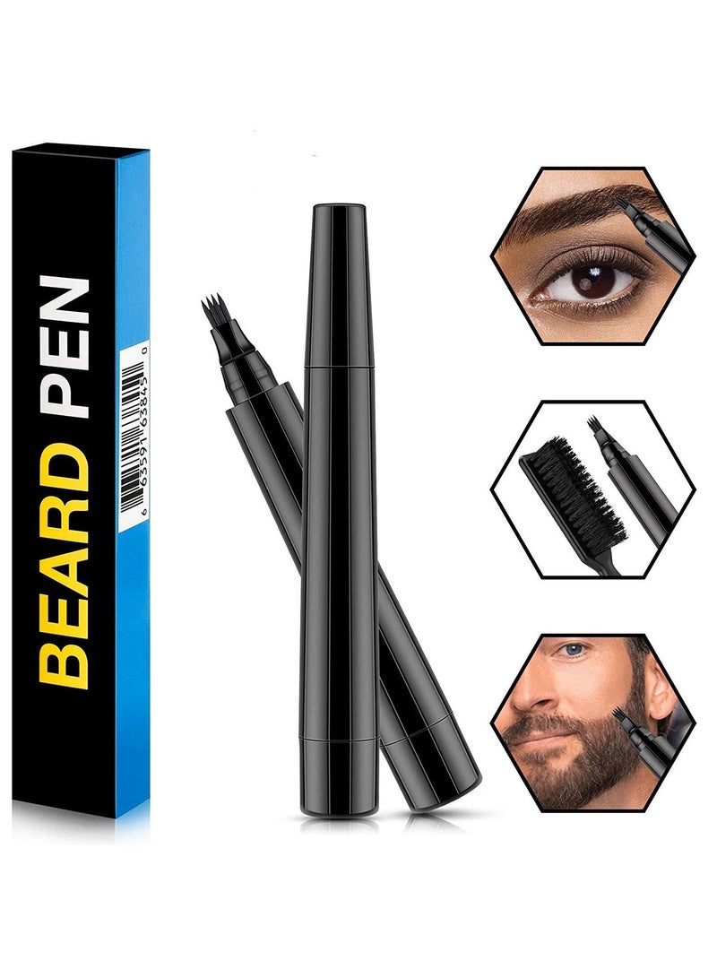 Generic Beard Filler Pen and Brush Kit Black  - Image 2