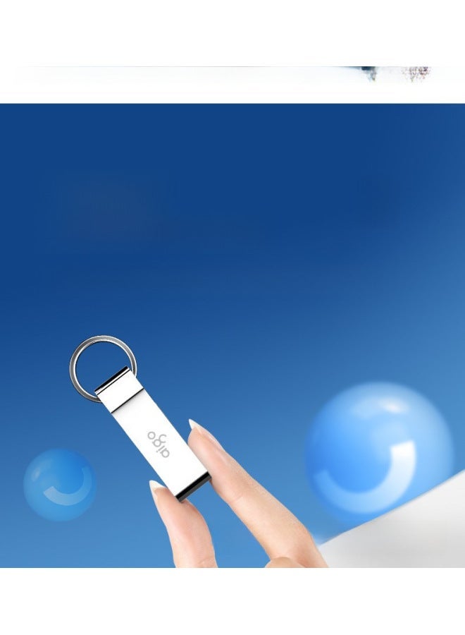 Aigo U210 Metal Waterproof Usb Flash Drive Logo Customizable For Business Office Stick-Color:Metallic Silver-Capacity:32GB - Image 1