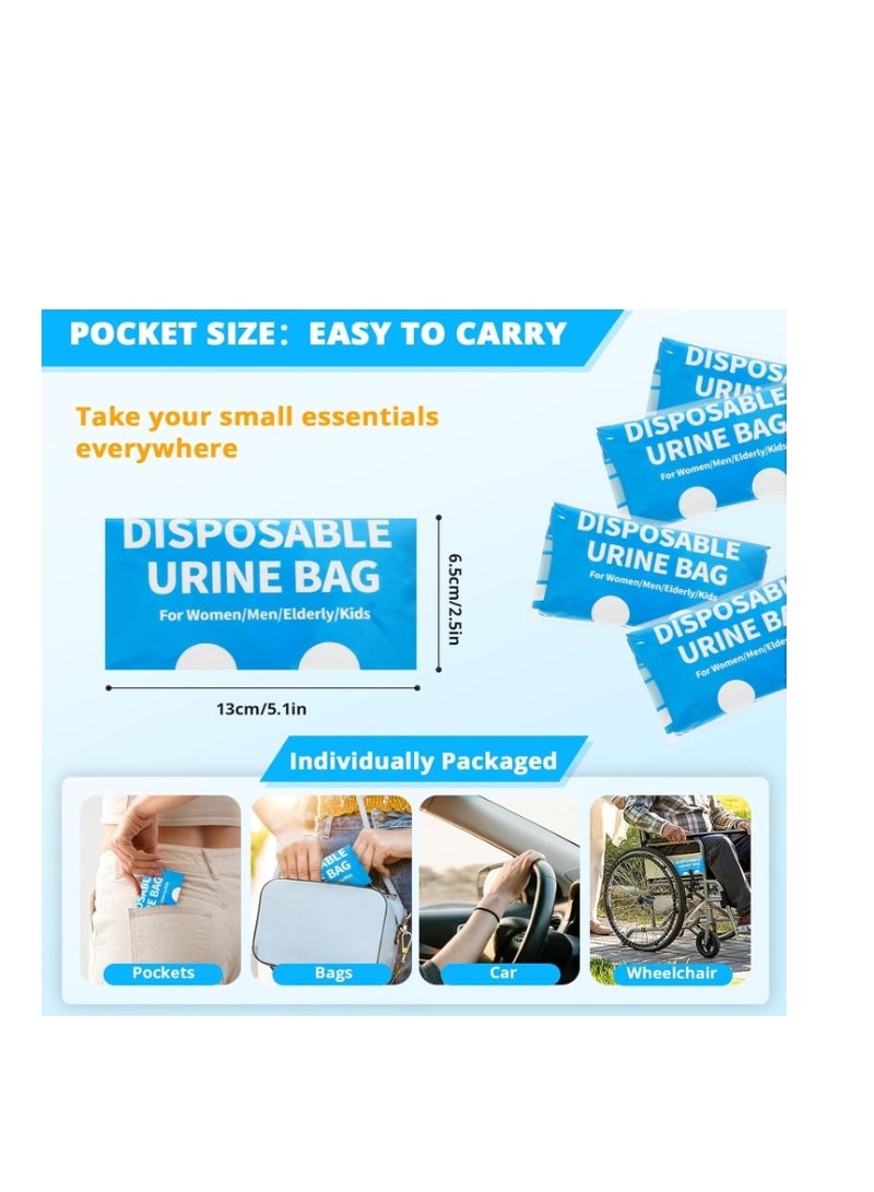OASIS-TH 10 PCS 900cc Disposable Urine Bag, Emergency Portable Urinal Bags for Men/Women, Unisex Pee and Vomit Bags for Travel, Camping, Long Trips, Pregnant Women, Kids - Image 5
