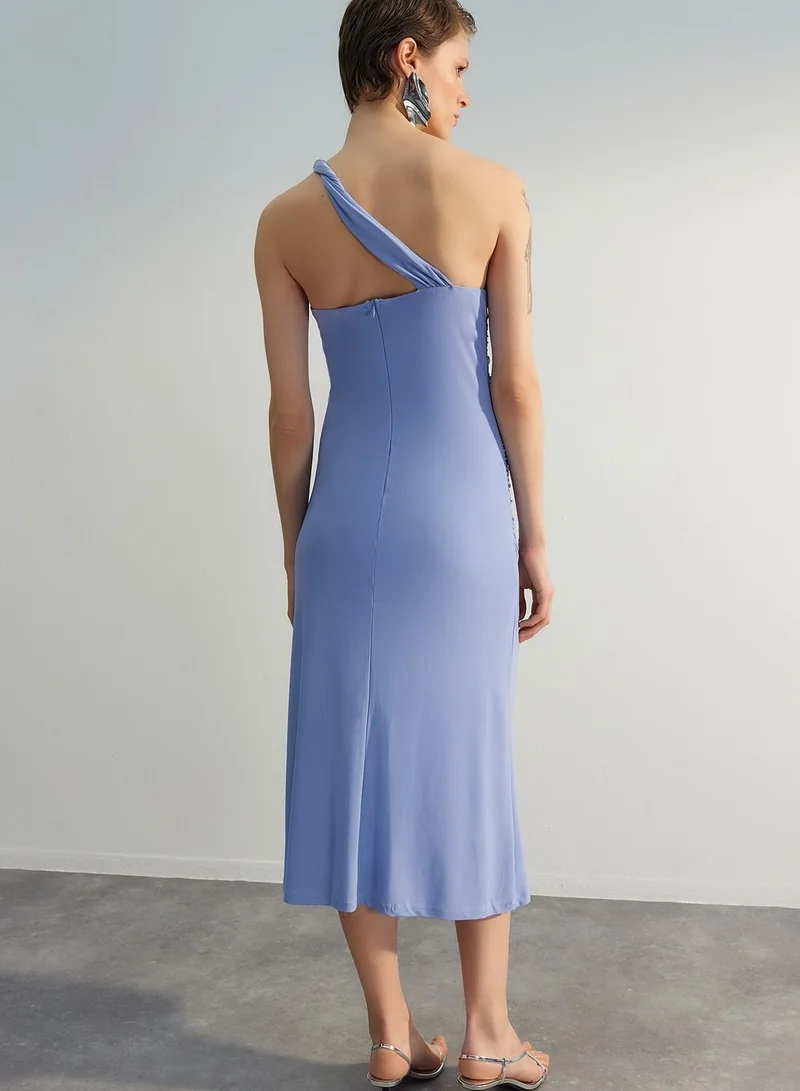 trendyol One Shoulder Knitted Dress