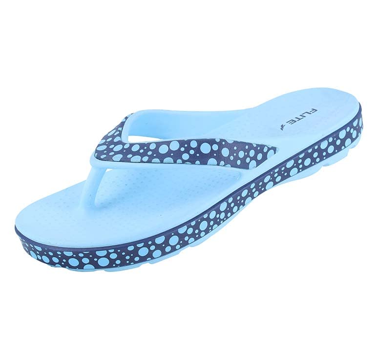 FLITE SLIPPERS For Women FL-2008/Daily Use Flip Flop For Women/Flip Flop for Girls/Bathroom Slippers Size 4K to 8K Anti Slip Technology (Sky-Blue, numeric_6) - Image 1
