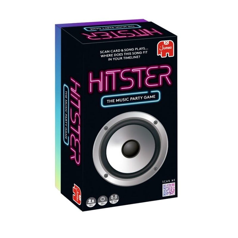 Jumbo Hitster - The Music Fun Party Quiz Card Game, 2-10 Players - 300 Plus Iconic Music Hits - Great for Adult and Family Game Night - Image 1