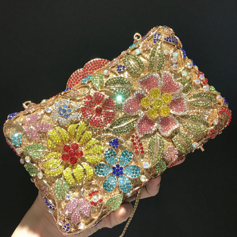 New Fashion Luxury Dinner Bag Stereo Bag Banquet Full Diamond Clutch Clutch New - Image 3