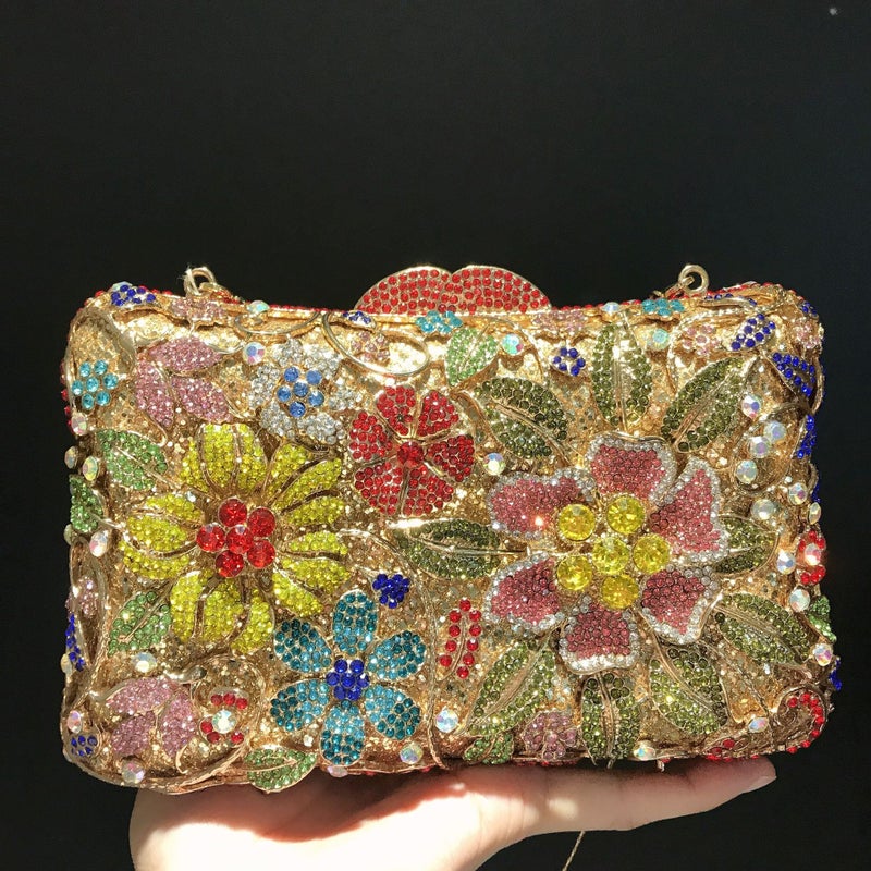New Fashion Luxury Dinner Bag Stereo Bag Banquet Full Diamond Clutch Clutch New - Image 4