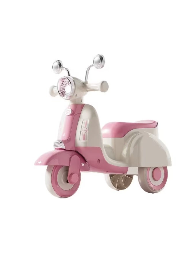 Rally Push Ride-On Scooter for Kids – Three-Wheel Balance Bike in Pink – Safe Design with Comfortable Seat and Storage Box – Fun Toy for Girls with Durable, Wear-Resistant Wheels – Suitable for Indoor and Outdoor Use - Image 2
