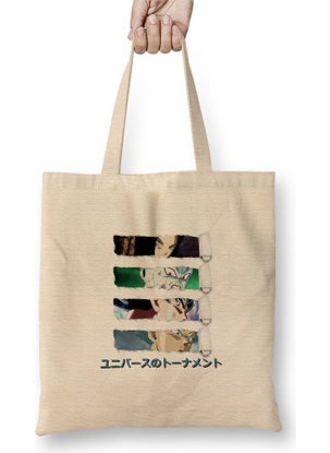 Print Shop Os 4 Finalists Do Torneio Do Poder Universo 7 Cloth Bag Long Handle