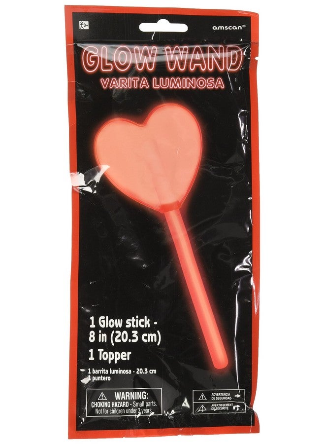 Amscan 310129.4 Red Heart Wand Glowstick - Image 1