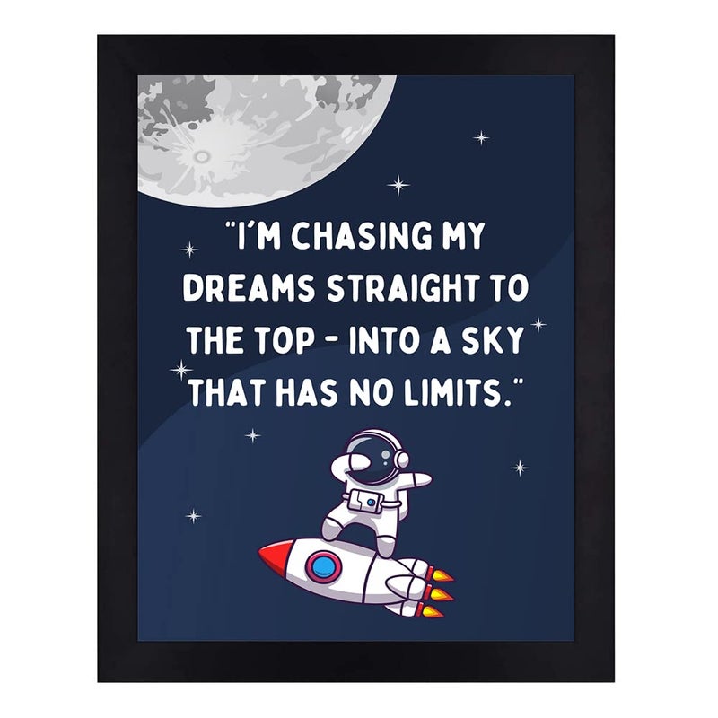 Interio Crafts Motivational Quotes Wall Frames Chase Your Dreams Inspirational Quotes Wall Framed Poster for Study Room Kids Room or Office Room Wall Decor Synthetic Wood 13 X 10 Inches