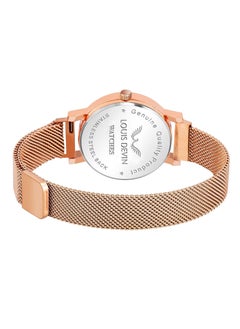 LOUIS DEVIN Stainless Steel Mesh Chain Elegant Design Analog Wrist Watch For Women  - Image 2