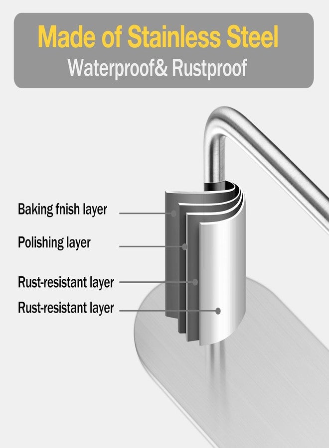 SUNTECH حامل مناشف يد SUNTECH عبوتين، لاصق ذاتي للتثبيت على الحائط، حامل مناشف يد للحمام والمطبخ بدون حفر - Image 4