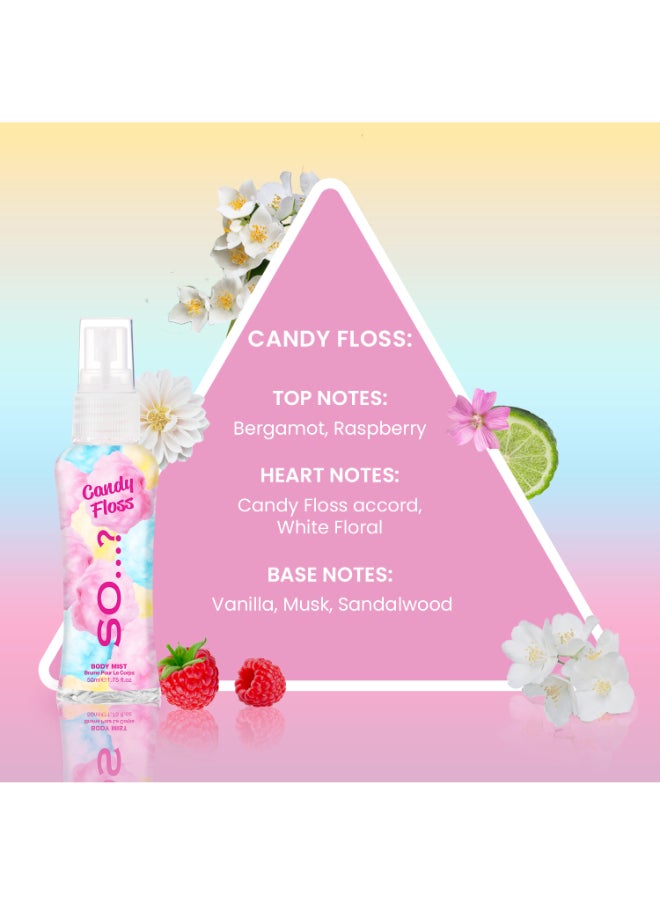 So..? Body Mist By Womens Mini Mist Body Mist Gift Set, With Pink Grapefruit, Vanilla, Candy Floss & Sweet Pea, Fragrance Spray Set (4X50Ml).  - Image 5