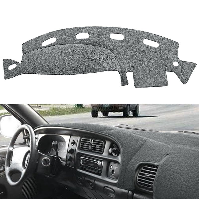 Yiz Dashboard Cover Dash Cover Mat Pad Custom Fit for Dodge Ram 1500 2500 3500 1998 1999 2000 2001 9801DarkGray Y21