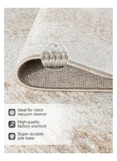 MERINOS Modern Vintage Style Area Rug Non-Slip Super Soft Touch Living Room Bedroom Floor Decoration Carpet Beige Natural Light Rectangular 200x300 cm  - Image 3