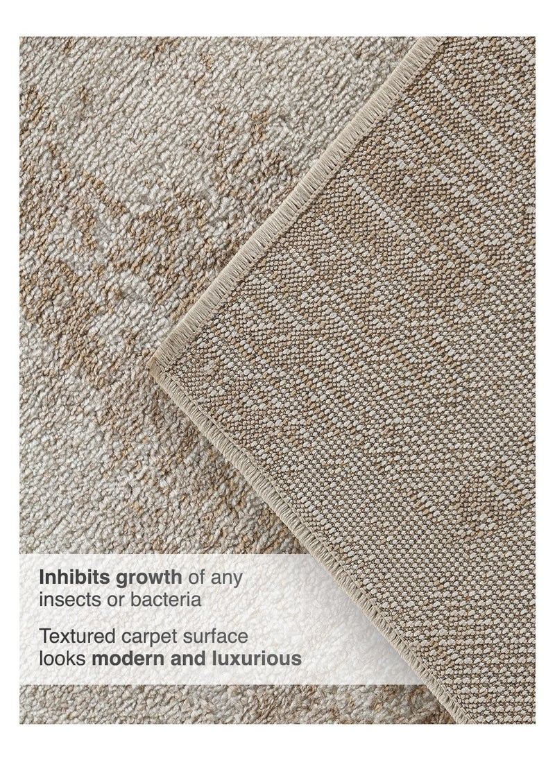 MERINOS Modern Vintage Style Area Rug Non-Slip Super Soft Touch Living Room Bedroom Floor Decoration Carpet Beige Natural Light Rectangular 200x300 cm  - Image 4