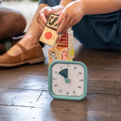 Time Timer Home MOD ââ‚¬â€ 60 Minute Kids Visual Timer Home Edition ââ‚¬â€ for Homeschool Supplies Study Tool, Timer for Kids Desk, Office Desk and Meetings with Silent Operation (Lake Day Blue) - Image 2