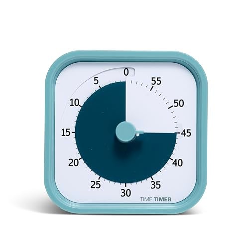 Time Timer Home MOD ââ‚¬â€ 60 Minute Kids Visual Timer Home Edition ââ‚¬â€ for Homeschool Supplies Study Tool, Timer for Kids Desk, Office Desk and Meetings with Silent Operation (Lake Day Blue) - Image 1