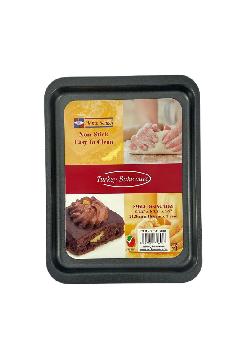 Homemaker Non-Stick Small Baking Tray 21.5Cm X 16.6Cm X 1.5Cm - Black  - Image 1