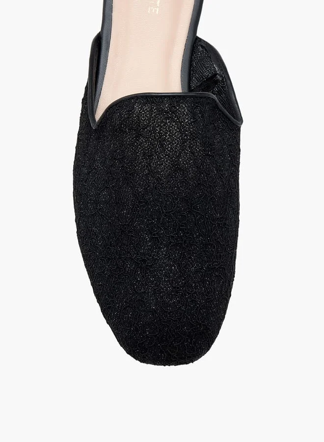 سيليست Womens Textured Slip-On Mules