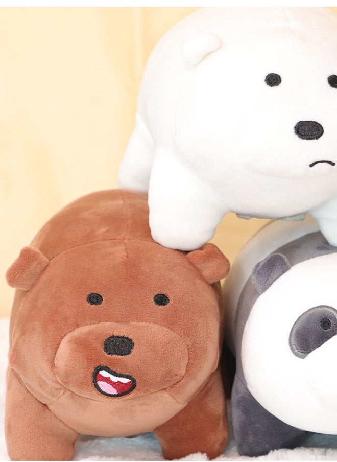 Generic Cute Grizzly We Bare Bear Plush Stuffed Animal Body Cartoon Teddy Bear for Kids Super Soft Hugging Toy Gifts 38cm  - Image 4