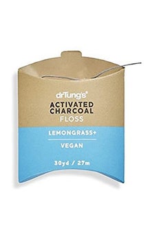 drTung's Vegan Activated Charcoal Floss Natural Floss Ptfe & Pfas Free Floss Gentle On Gums Expands & Stretches Bpa Free Floss Natural Dental Floss Lemongrass Flavor (Pack Of 2)  - Image 3