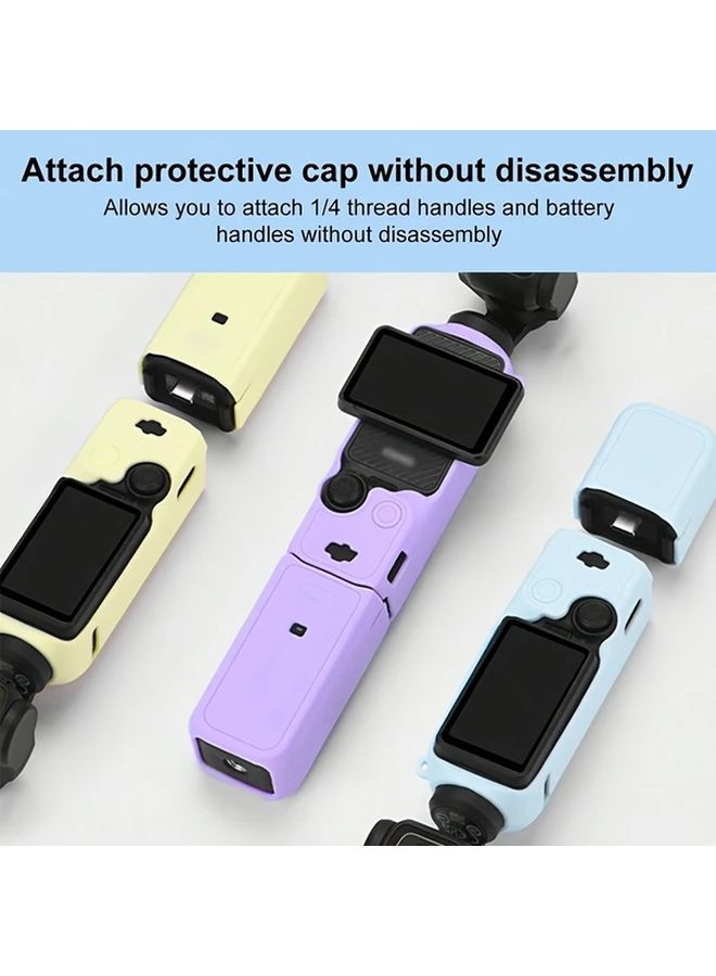 Pink Soft Silicone Protective Case for Osmo Pocket 3 Creator Combo Lightweight Screen Protector Handle Grip - Image 3