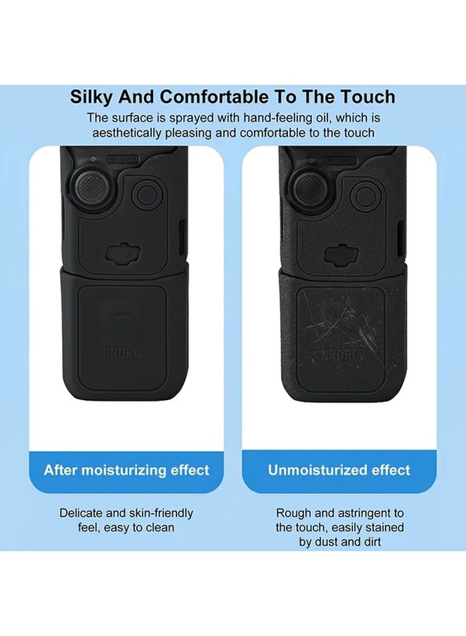 Pink Soft Silicone Protective Case for Osmo Pocket 3 Creator Combo Lightweight Screen Protector Handle Grip - Image 4