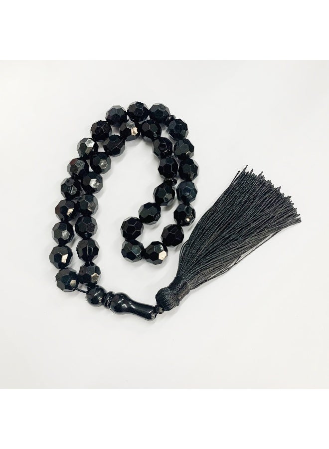 NIBEMINENT 33 Muslim Prayer Beads Black/12mm 