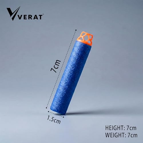 Verat Foam Bullet Dart Bullets for Strike Elite Guns Darts for N-Strike Elite Series Blasters Soft Refill/Nerf Bullets/Nerf Gun Ammo/Foam Blaster (Multicoloured, 50 Pcs) - Image 2