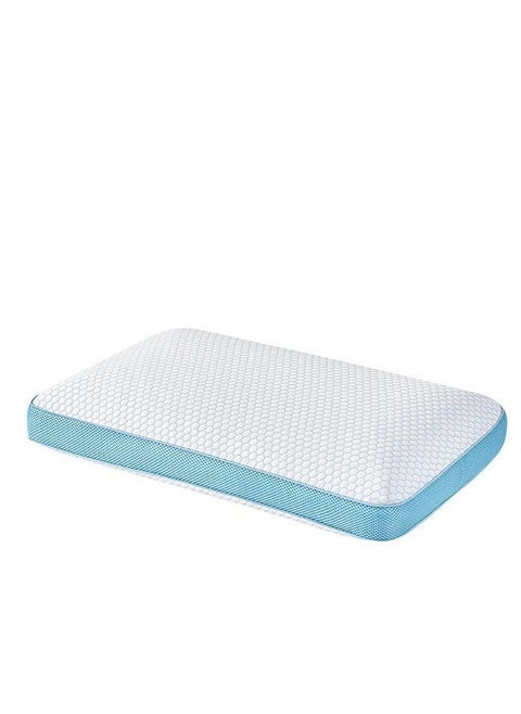 Double-Side Memory Foam Pillow Cervical Neck Pillow for Side Sleeper Medium Firm Soft Two-Sided Ergonomic Relieving neck pain 3D Ice Pillow Breathable Mesh Pillow for Back Stomach Sleeping